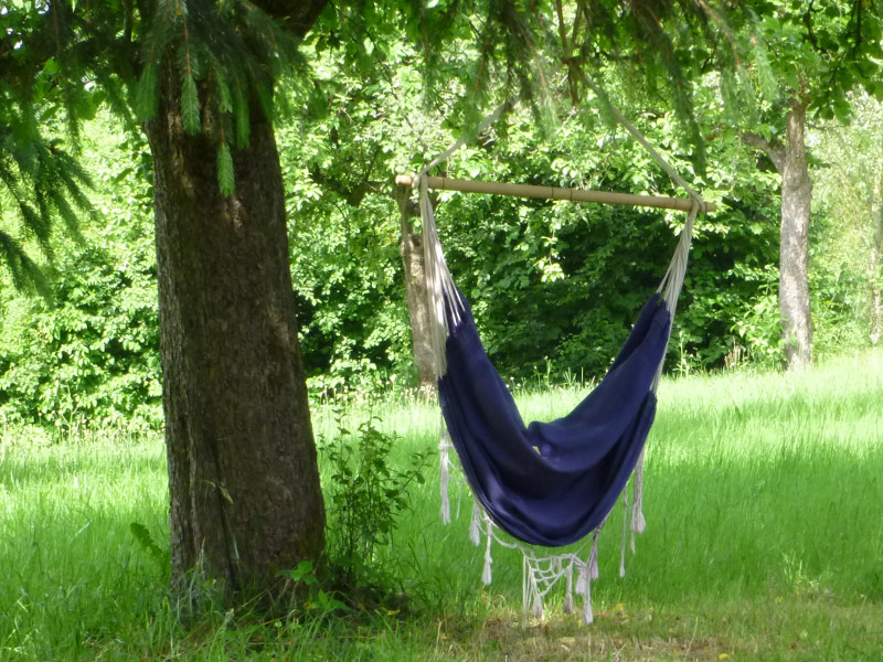 Hängematte im Garten des AtelierHauses in Neukirchen